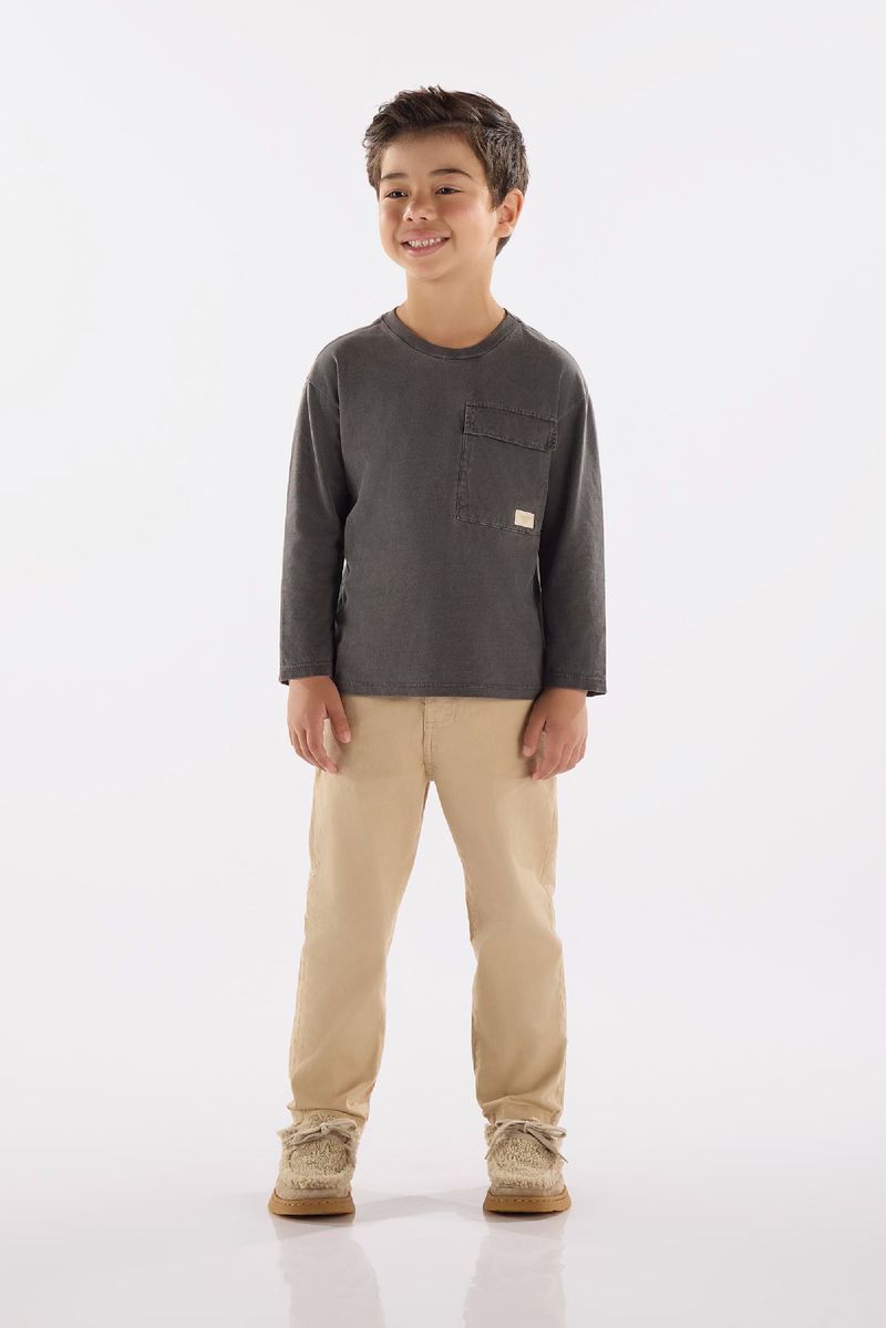 camiseta-infantil-masculina-meia-malha-cinza-escuro-frente