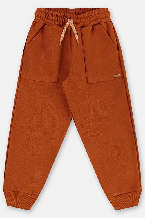 Calça Infantil Masculina em Malha Alfaiataria (Marrom) Up Baby