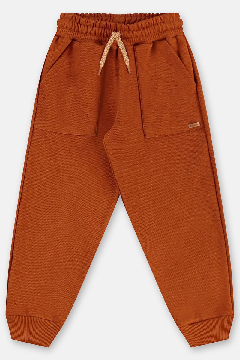 calca-infantil-masculina-malha-alfaiataria-marrom-frente