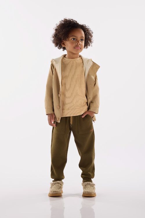 Calça Infantil Masculina em Malha Alfaiataria (Verde) Up Baby