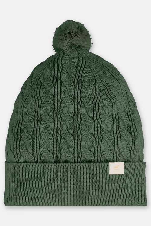 Gorro Infantil em Tricô com Pompom (Verde) Up Baby