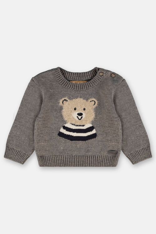Blusa de Tricot para Bebê Menino (Cinza) Up Baby