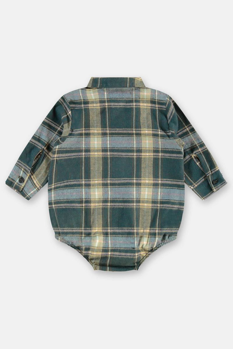 body-camisa-bebe-menino-flanela-xadrez-verde
