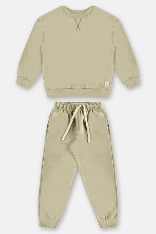 Conjunto Nature Infantil Masculino com Blusão e Calça (Verde) Up Baby