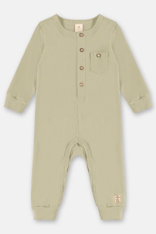 Macacão Nature Unissex Bebê em Ribana (Verde) Up Baby
