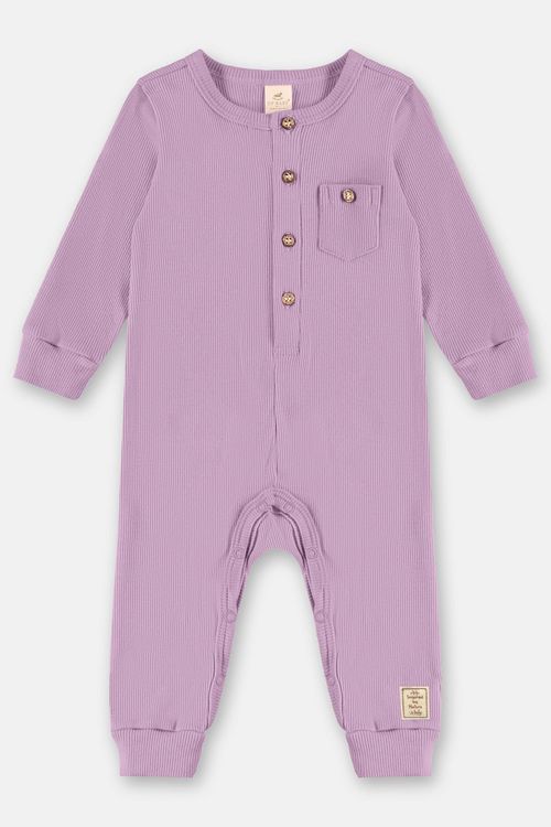 Macacão Nature Unissex Bebê em Ribana (Roxo) Up Baby