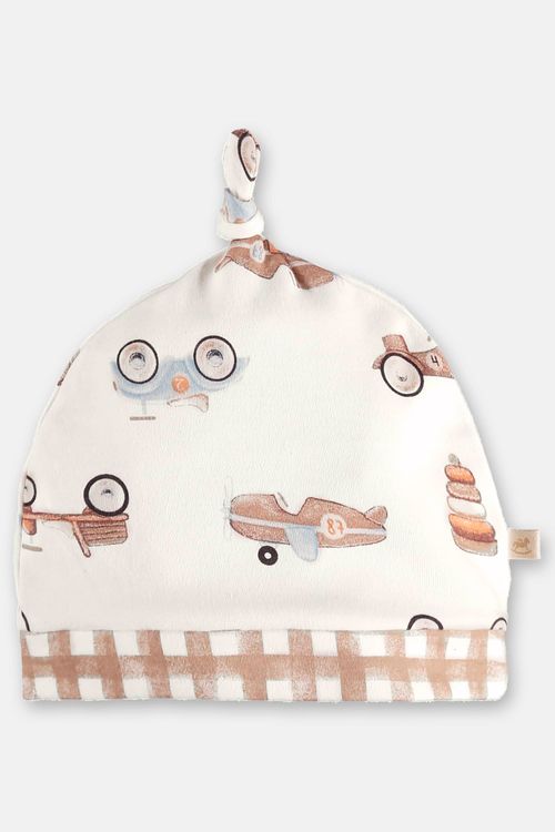Gorro em Suedine Unissex para Bebê (Off White) Up Baby