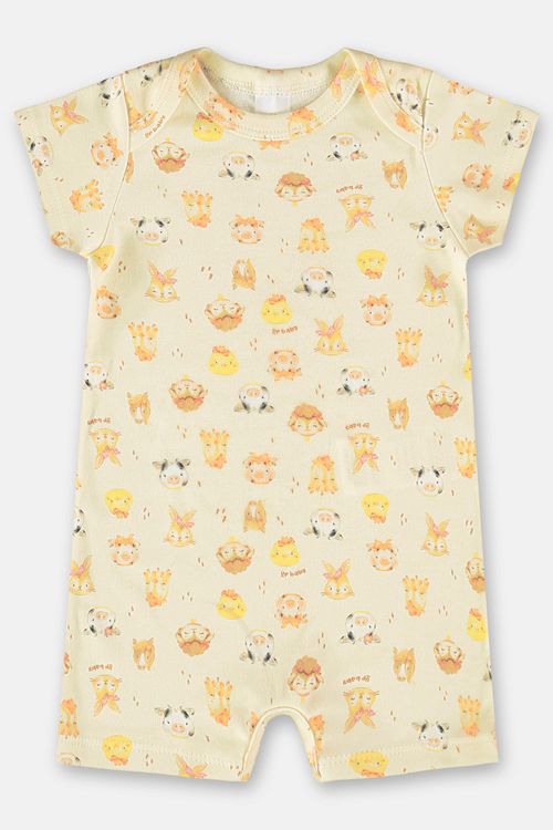 Macaquinho Estampado para Bebê Menina (Branco) Up Baby