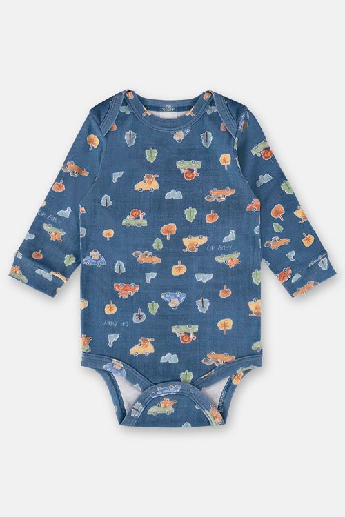 Body em Suedine Essentials para Bebê Menino (Azul Marinho) Up Baby