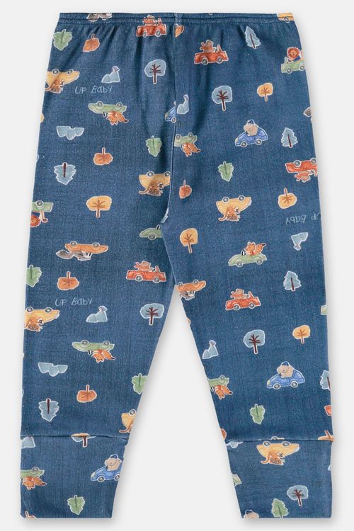 Calça Essentials para Bebê Menino em Suedine (Azul Marinho) Up Baby