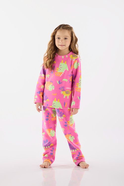 Pijama Infantil Unissex em Poliéster Térmico (Roxo) Up Baby
