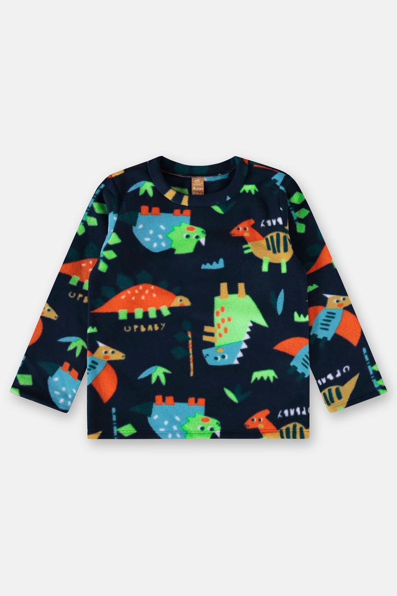 pijama-infantil-unissex-poliester-termico-azul