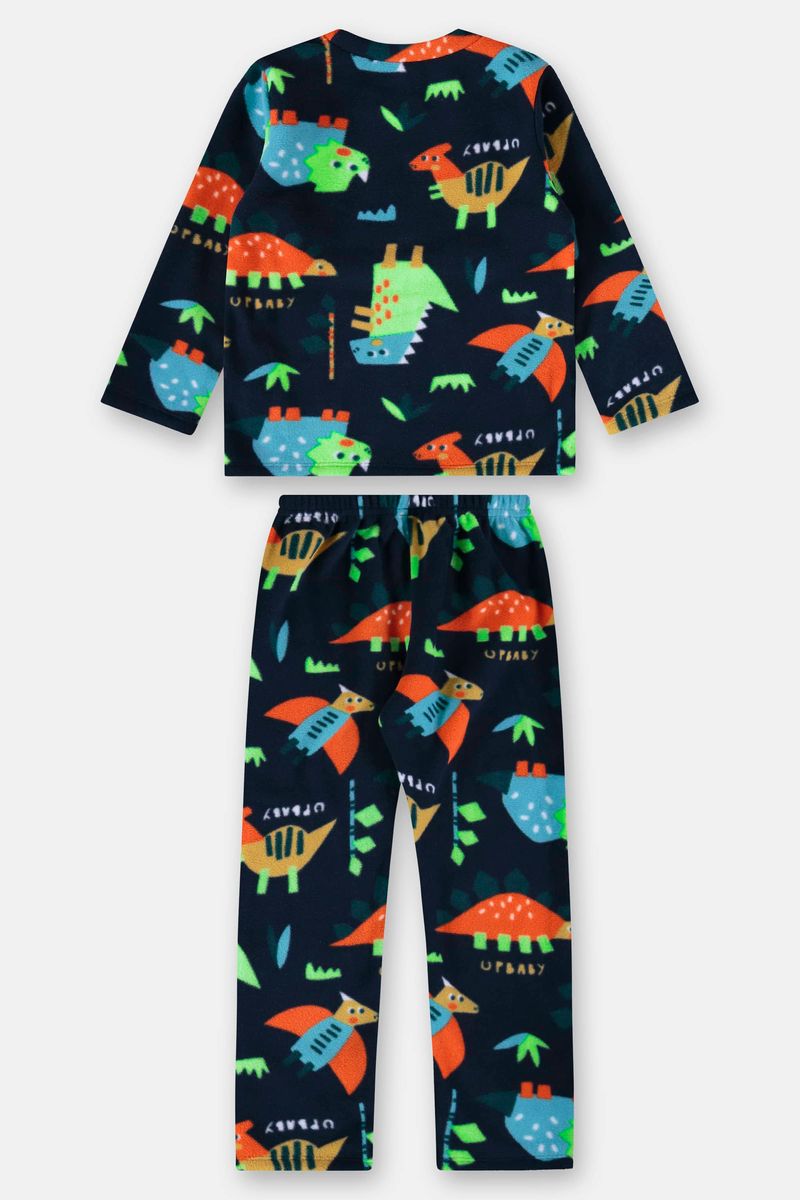 pijama-infantil-unissex-poliester-termico-azul