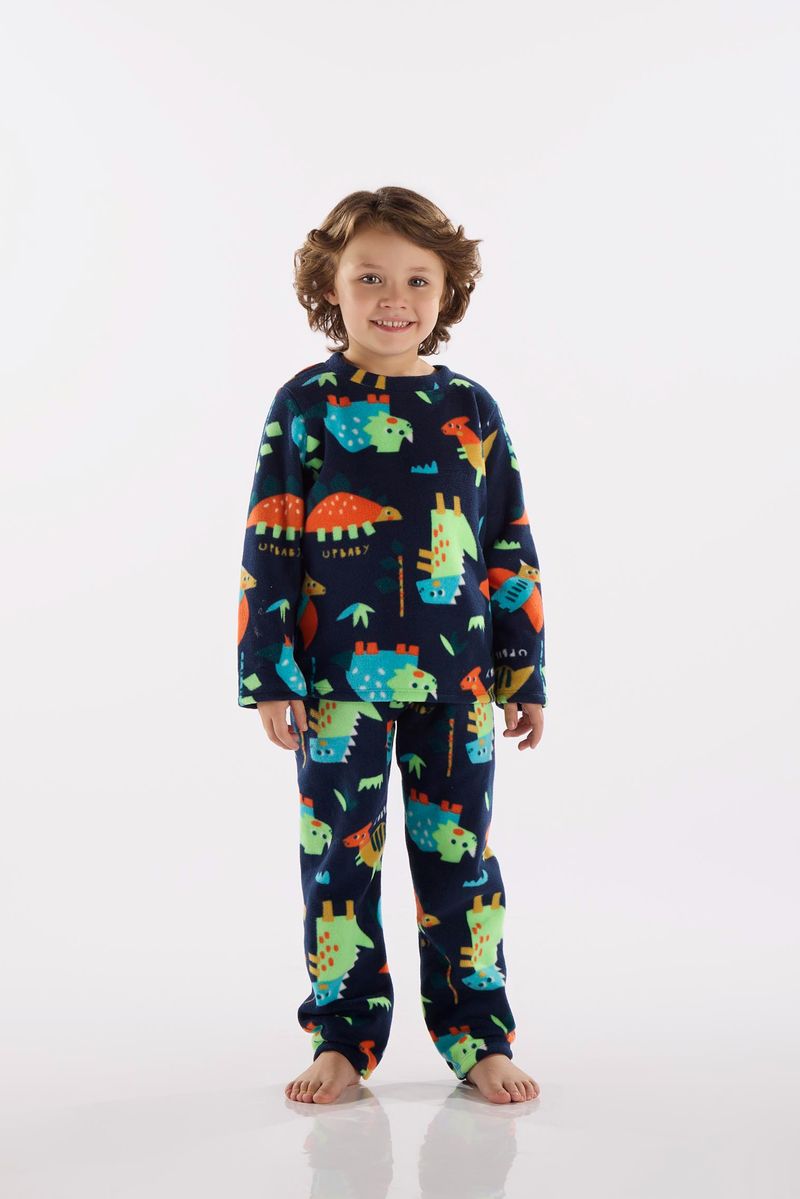 pijama-infantil-unissex-poliester-termico-azul-frente