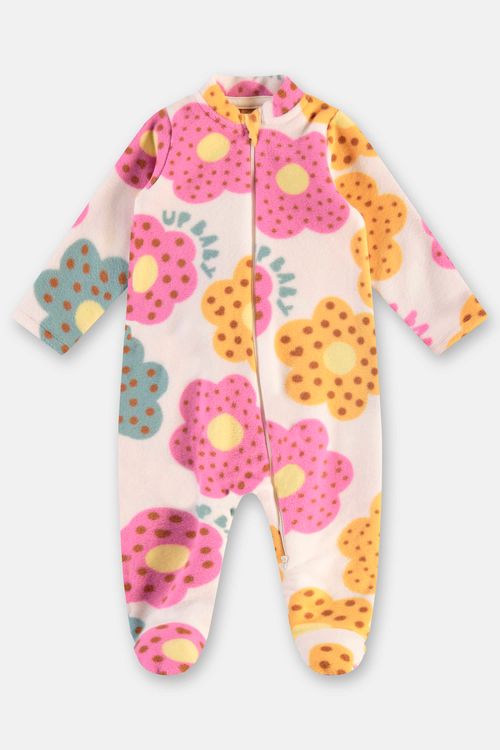 Macacão para Bebê Unissex em Malha Térmica (Off White) Up Baby