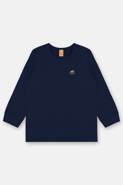 Camiseta Infantil Unissex em Malha Térmica (Azul Marinho) Up Baby