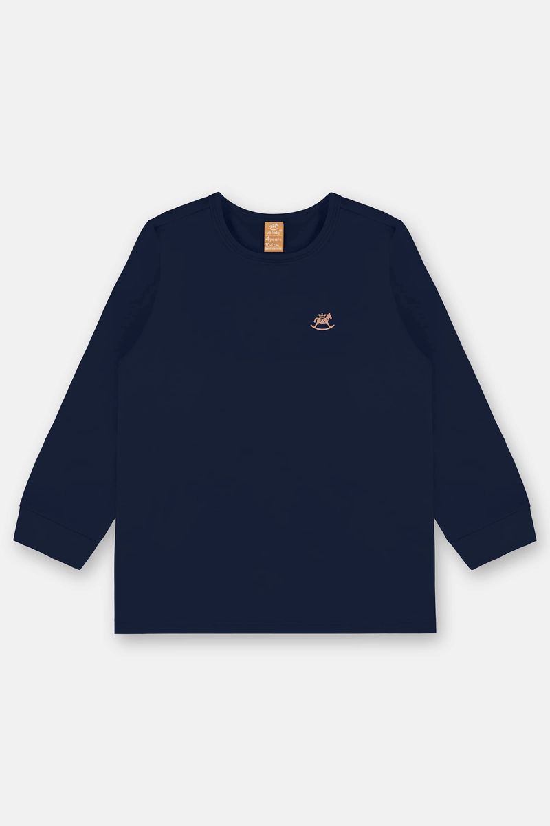 camiseta-infantil-unissex-malha-termica-azul-marinho-frente