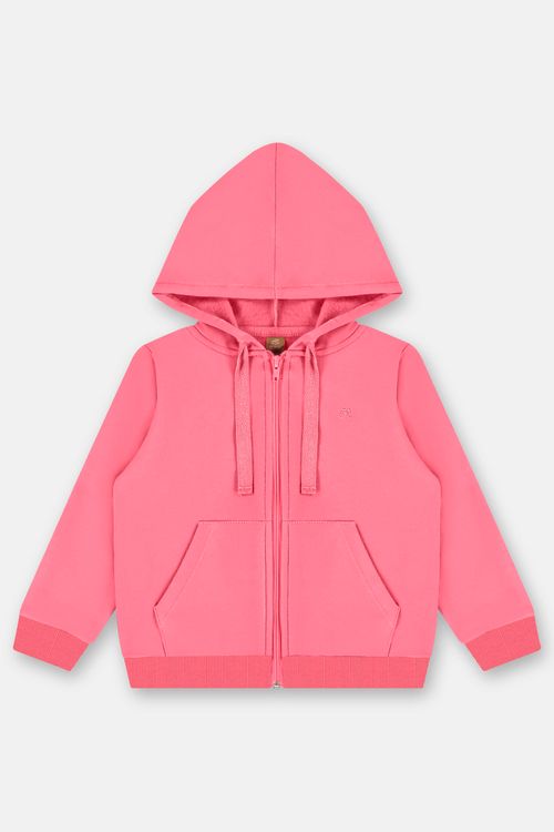 Jaqueta Infantil Feminina em Molecotton Básico (Rosa Pink) Up Baby