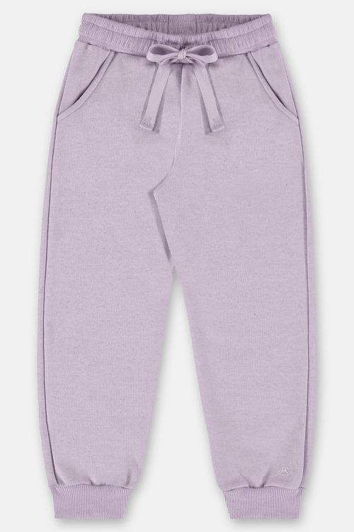 Calça Infantil Feminina em Moletom Felpado (Roxo) Up Baby