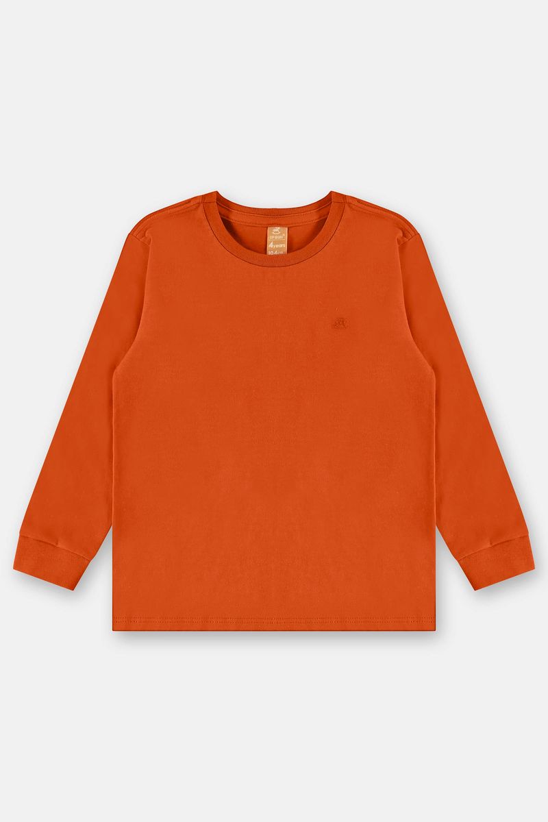camiseta-manga-longa-menino-laranja-frente