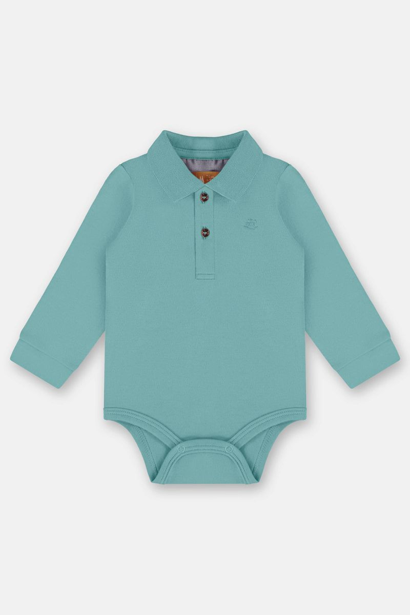 body-polo-bebe-menino-suedine-azul-claro-frente