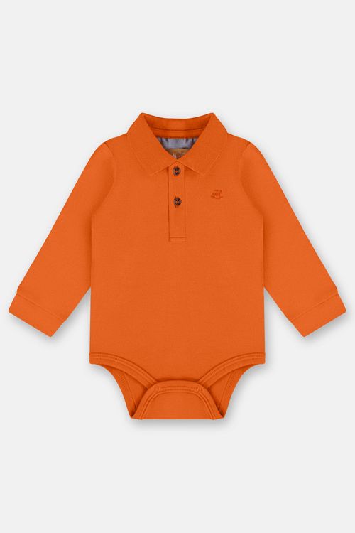 Body Polo para Bebê Menino em Suedine (Laranja) Up Baby