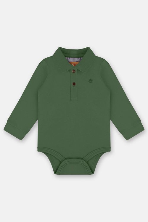 Body Polo para Bebê Menino em Suedine (Verde) Up Baby