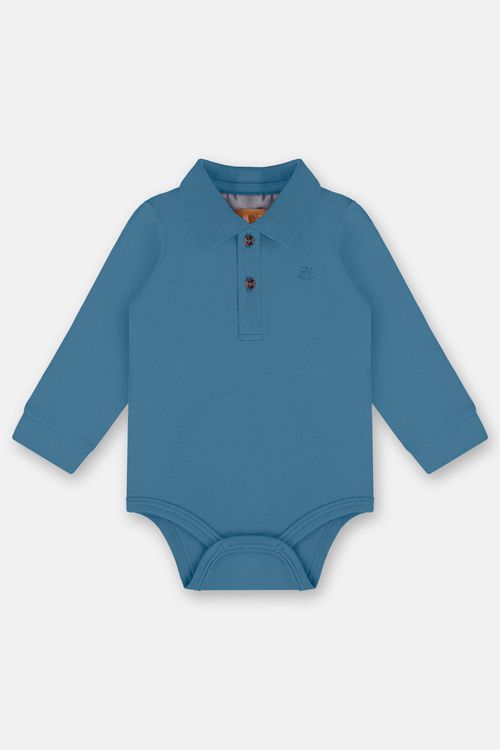 Body Polo para Bebê Menino em Suedine (Azul) Up Baby