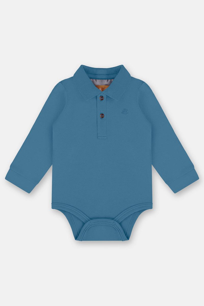 body-polo-bebe-menino-suedine-azul-frente