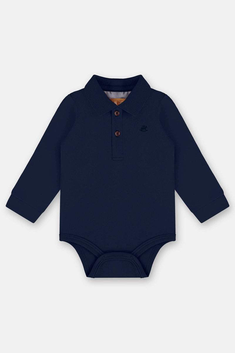 body-polo-bebe-menino-suedine-azul-marinho-frente