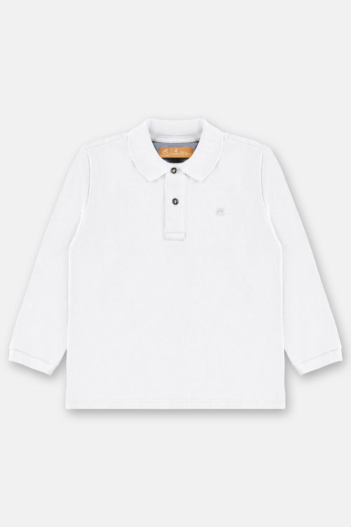 Camisa Polo Infantil Masculina em Piquet (Branco) Up Baby