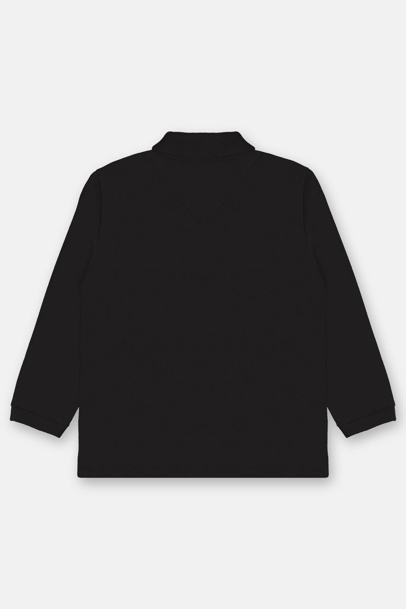 camisa-polo-infantil-masculina-piquet-preto