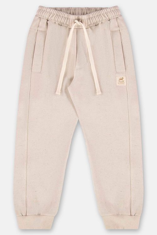 Calça Infantil Masculina em Moletom Linho (Bege) Up Baby
