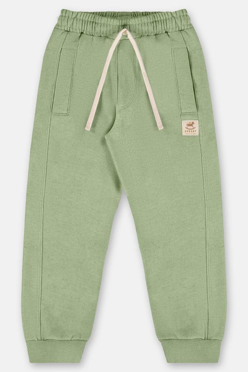 Calça Infantil Masculina em Moletom Linho (Verde) Up Baby