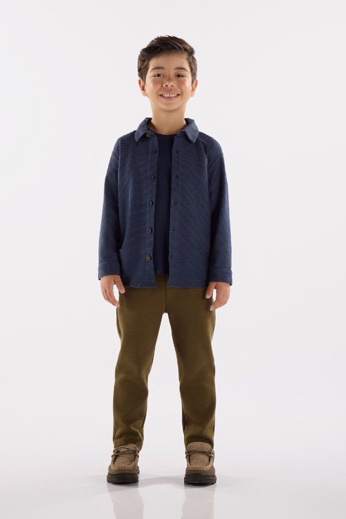 Conjunto Infantil com Camisa e Calça para Menino (Azul) Up Baby