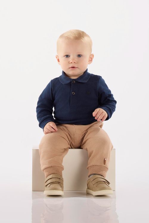 Calça Saruel para Bebê Menino em Molecotton (Marrom) Up Baby