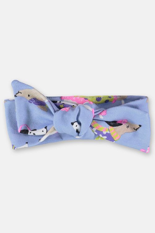 Faixa de Cabelo em Suedine para Bebê Menina (Azul) Up Baby