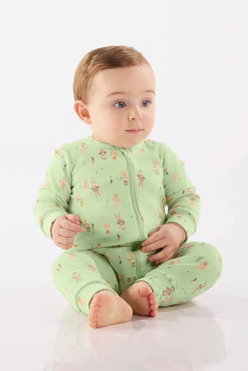 Body em Suedine Essentials para Bebê Menino (Verde) Up Baby