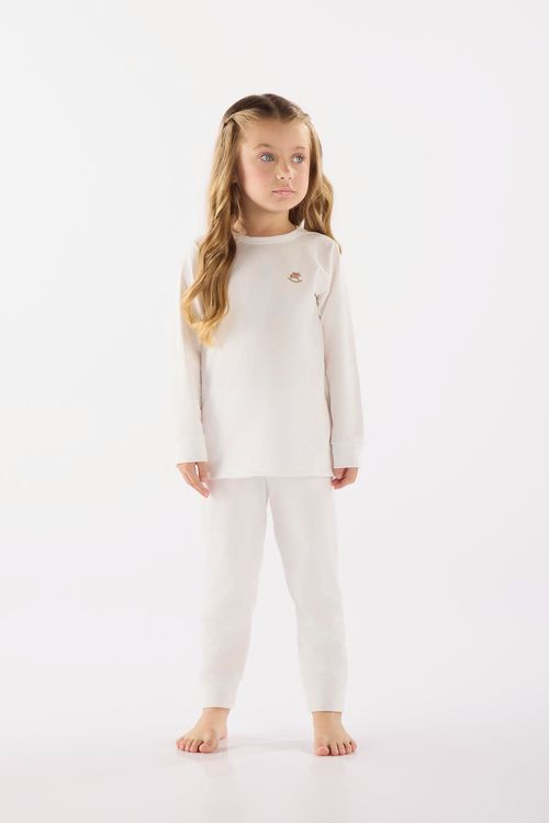Camiseta Infantil Unissex em Malha Térmica (Off White) Up Baby