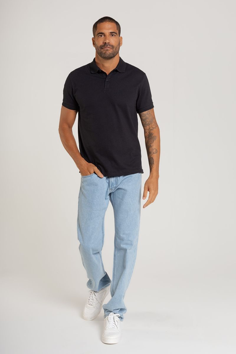 Camiseta-Masculina-Basica-em-Meia-Malha-Preto-Just-Basic