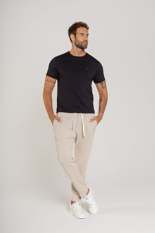 Camiseta Básica Masculina em Meia Malha (Preto) The Philippines