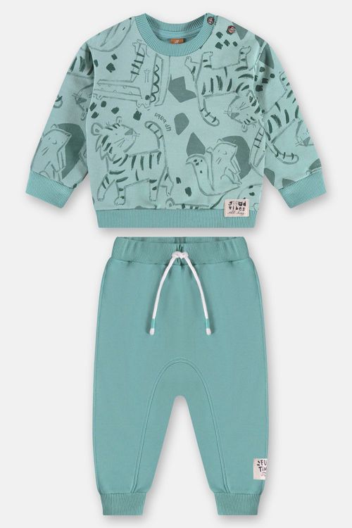 Conjunto de Blusão e Calça para Bebê Menino (Azul) Up Baby