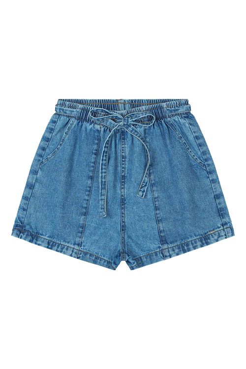 Short Jeans com Faixa Juvenil (Azul) Gloss