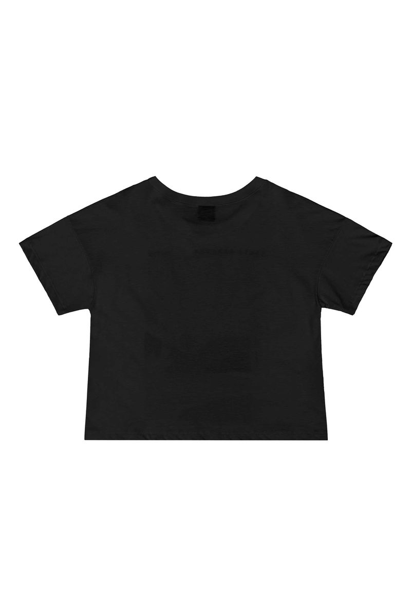 Blusa com Strass Juvenil (Preto) Gloss