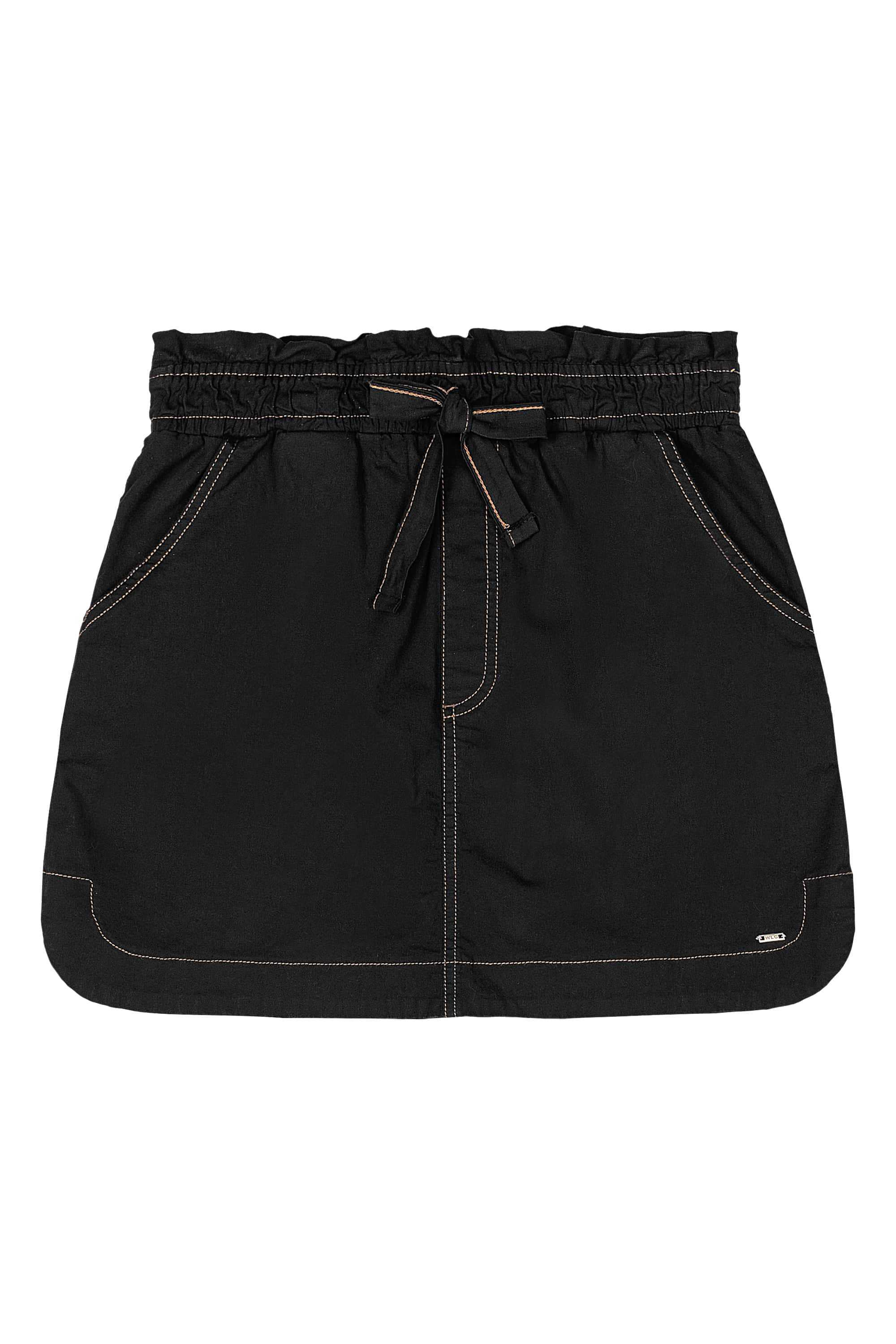Saia Juvenil em Sarja (Preto) Gloss