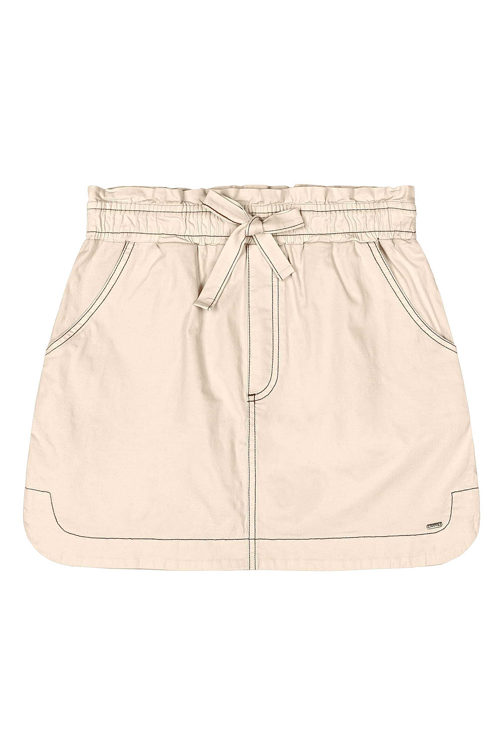 Saia Juvenil em Sarja (Bege) Gloss