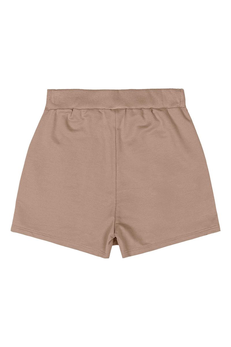 short-infantil-feminino-marrom-em-moletom-leve-com-cos-ajustavel-com-bolsos