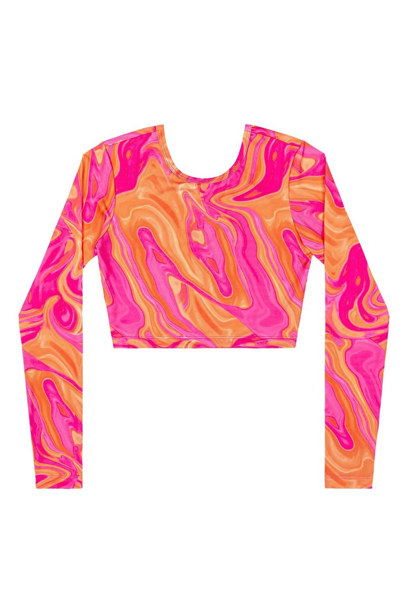 Conjunto de Biquíni Juvenil em Malha FPS +50 (Laranja) Gloss