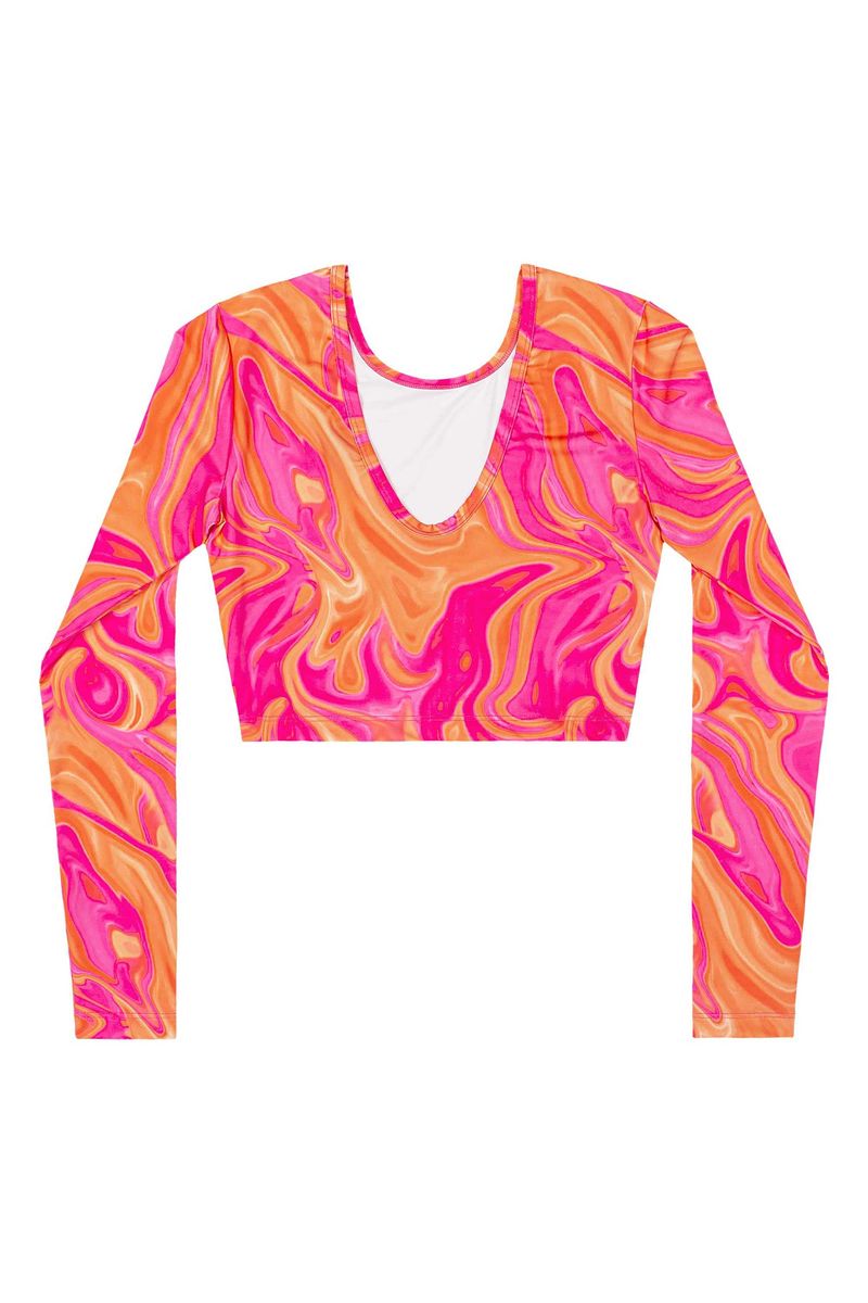 Conjunto de Biquíni Juvenil em Malha FPS +50 (Laranja) Gloss