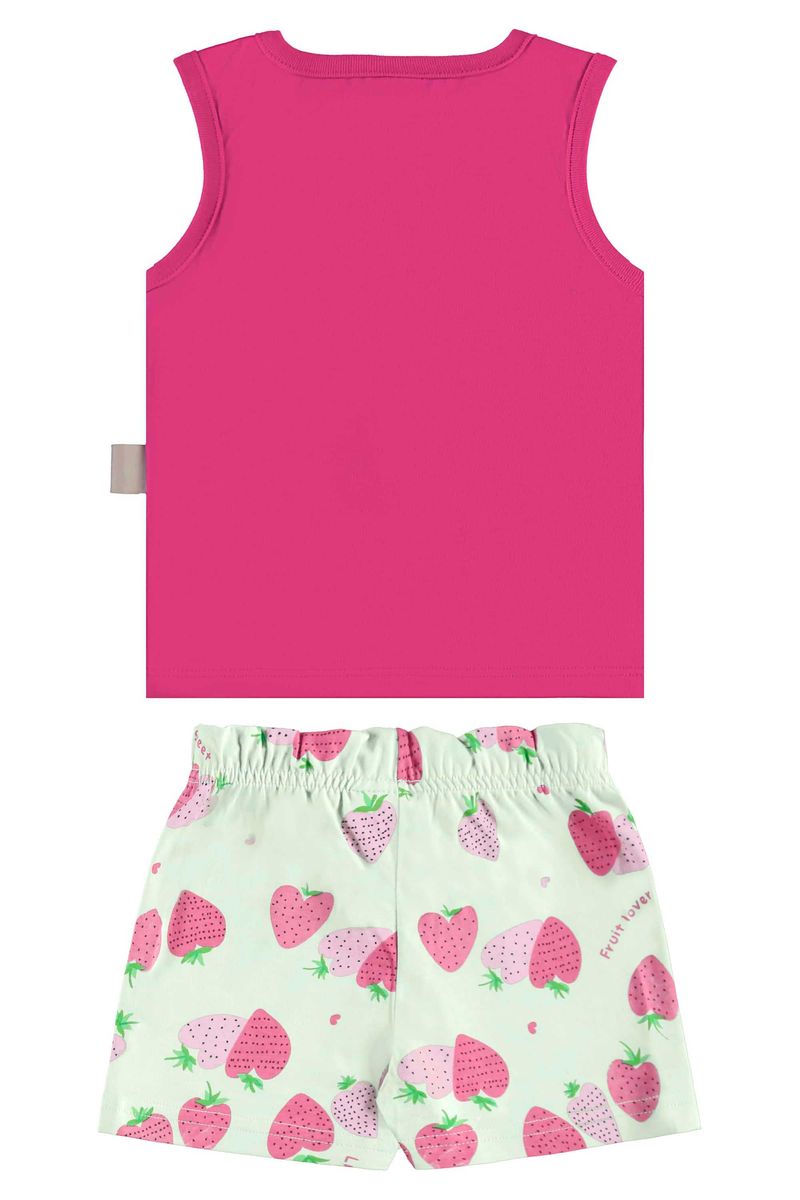 Conjunto-infantil-para-menina-conta-com-regata-estampada-e-detalhes-em-puff-e-glitter-e-short-com-cos-clochard-estampa-e-laco-decorativo.